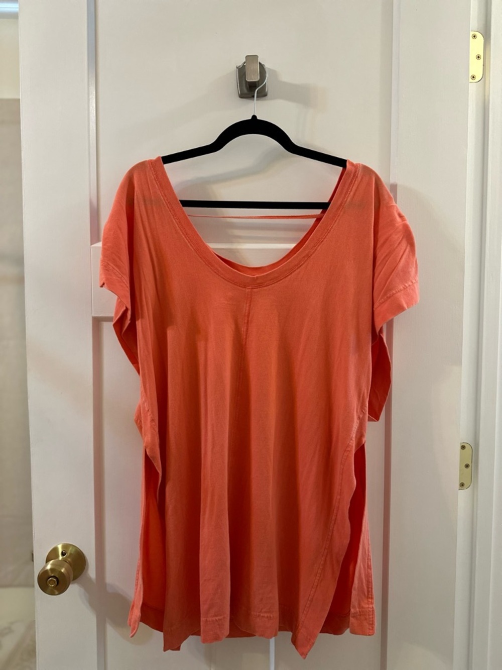 Brand new free peopl Women's Scoop Neck Short Sleeve Top - Coral